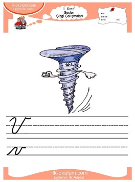 Çocuklar İçin V Sesi Çalışma Sayfaları 